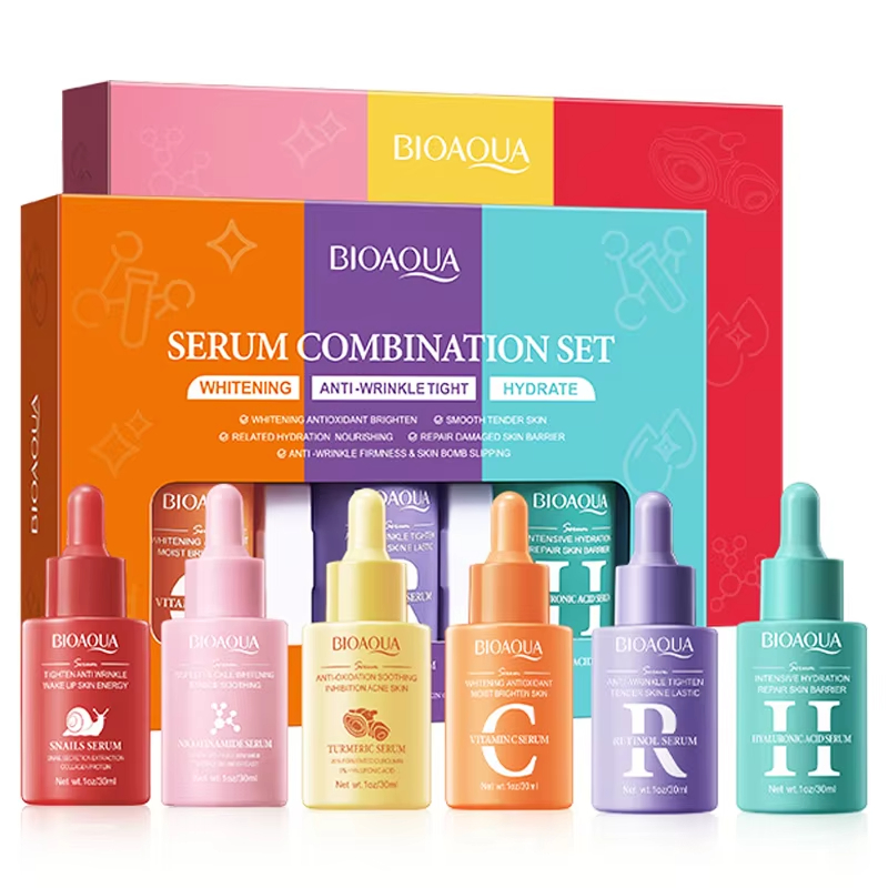 Hyaluronic Acid Facial Serum - バイオアクアビタミンCヒアルロン酸セラム,保湿,引き締め,明るく,フェイシャルエッセンス,スキンケア,1セットあたり3個