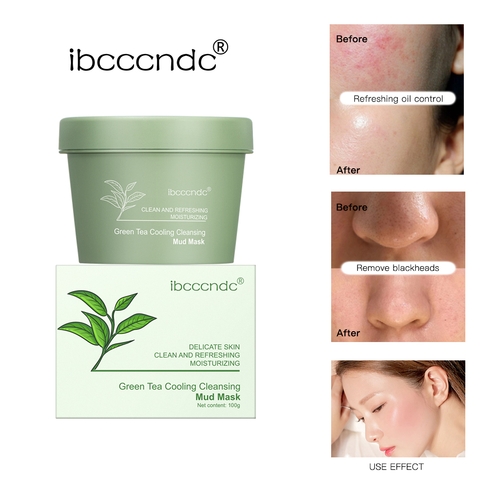 Green Tea Cleansing Clay Mask - 緑茶泥マスクナチュラルスキンケアディープクレンジング毛穴栄養クレイフェイスマスクフェイススキンケアクリーナー 100 グラム