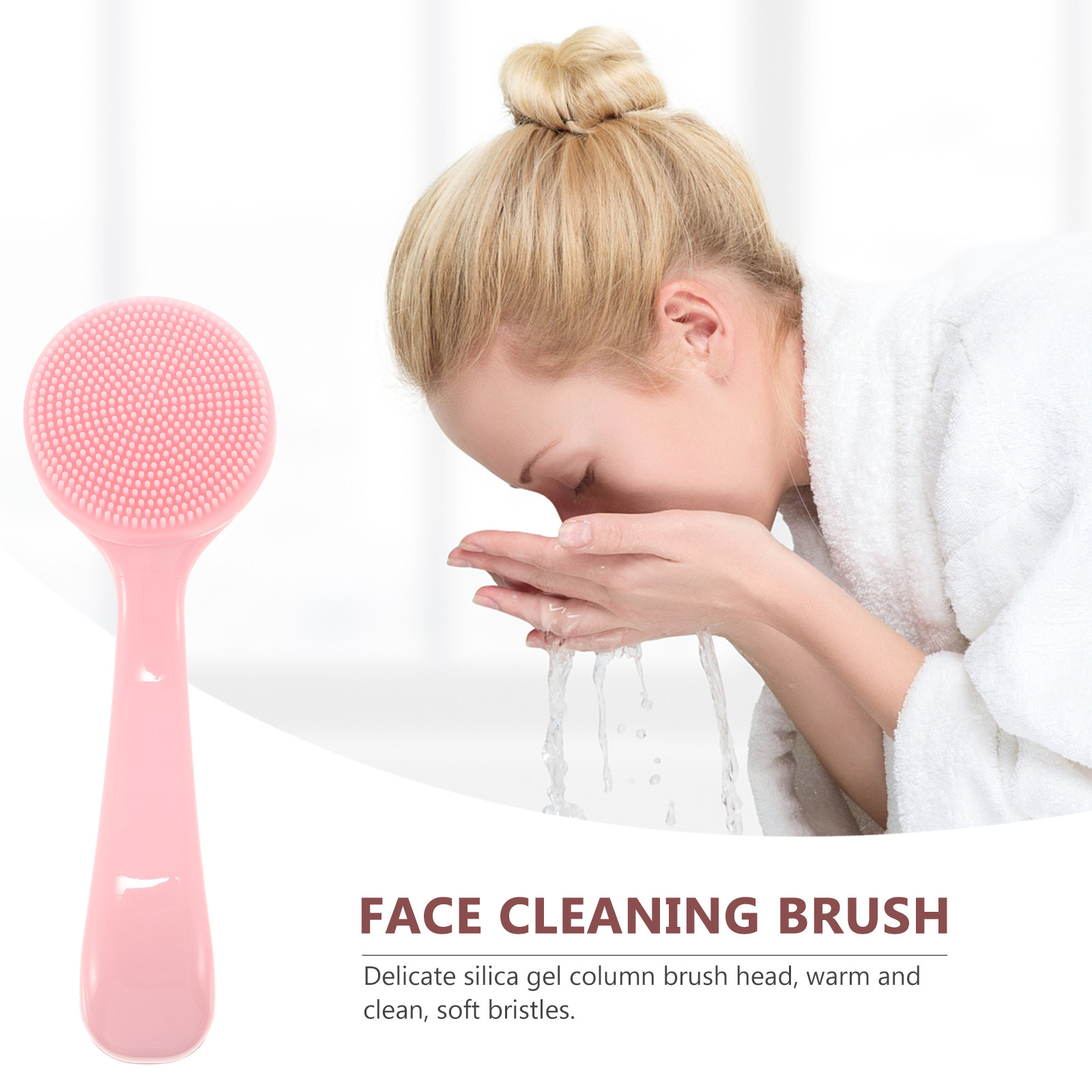 Silicone Face Scrubber Electric - 3個入り、女性用、柔らかいシリコン製の鼻用洗顔ブラシ、手で使える洗顔用具、角質除去用