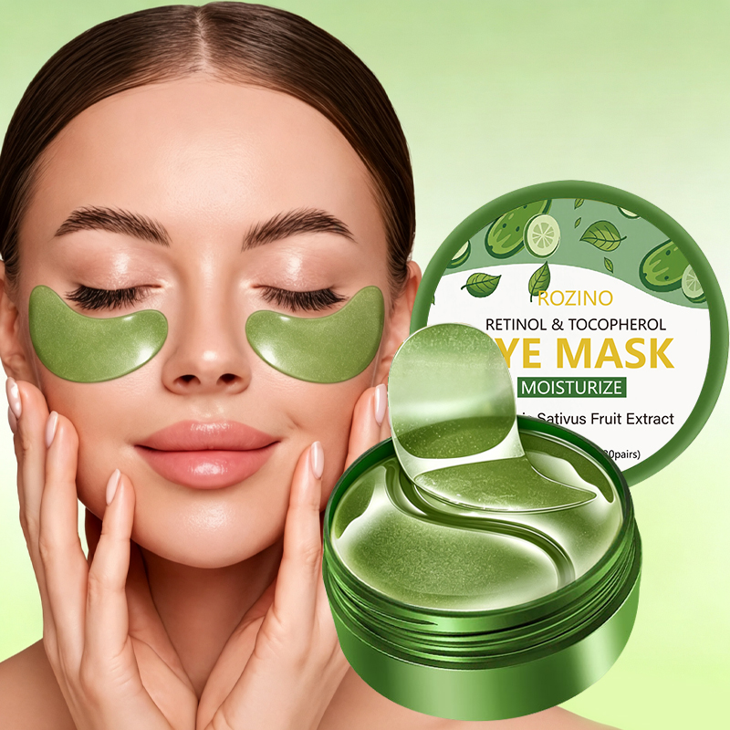 Collagen Under Eye Patches - 30組のグリーンレチノール＆トコフェロール配合、キュウリエキス入り保湿アイマスク、アイパッチ。多機能で肌に栄養を与える成分配合。柔らかいハイドロゲル素材のアイパッチで、強力な保湿効果、潤い、そしてなめらかさを与え、目元の肌をよりきめ細かく、ハリのある状態に整え、輝きを与えます。乾燥やくすみにさよなら。アイケア、アイパッチ、アイマスク。