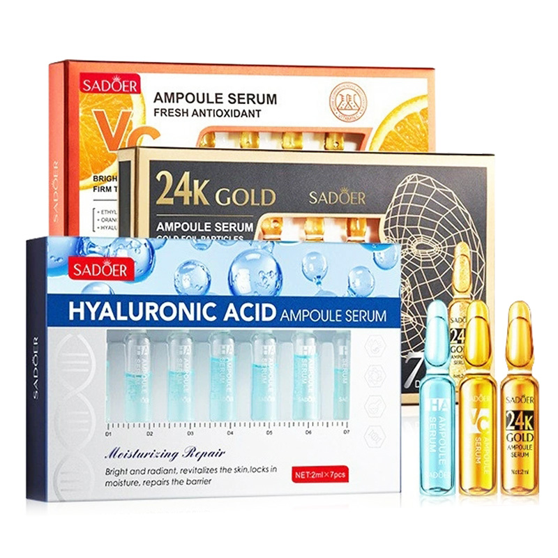 Hyaluronic Acid Facial Serum - 7 ピース/キット SADOER アンプルビタミン C 24