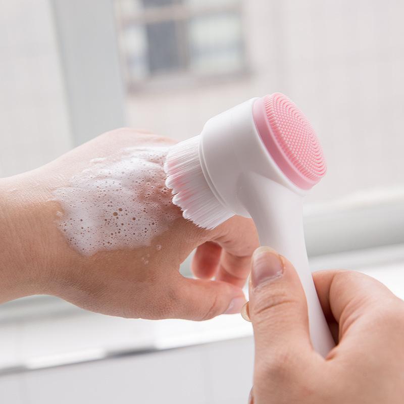 3Dダブルシリコン洗顔ブラシ 手動マッサージフェイシャルブラ - Silicone Face Scrubber Electric のレビューと価格