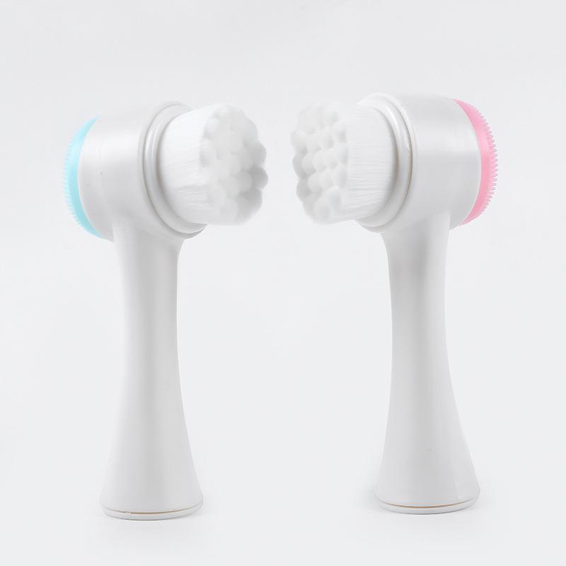 3Dダブルシリコン洗顔ブラシ 手動マッサージフェイシャルブラ - Silicone Face Scrubber Electric のレビューと価格