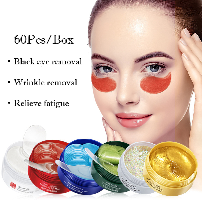 60個入り、ゴールドコラーゲン配合の保湿アイマスク。シワやく - Collagen Under Eye Patches のレビューと価格