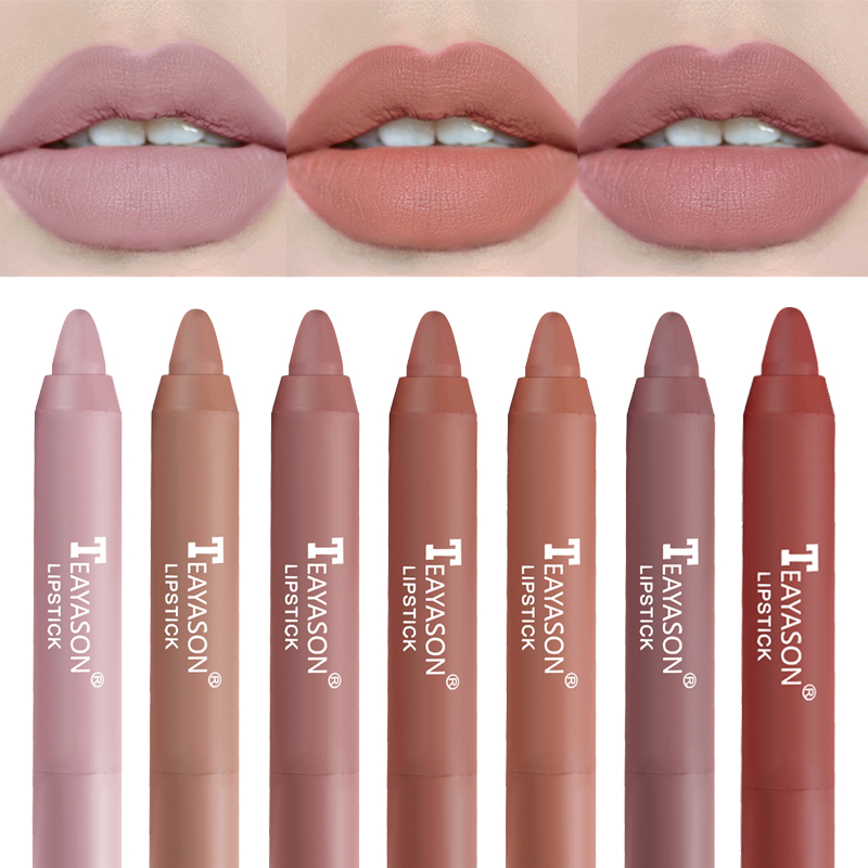 ヌードカラーのベルベットマットリップペンシル。ウォータープル - Matte Velvet Lip Tint Long Lasting のレビューと価格