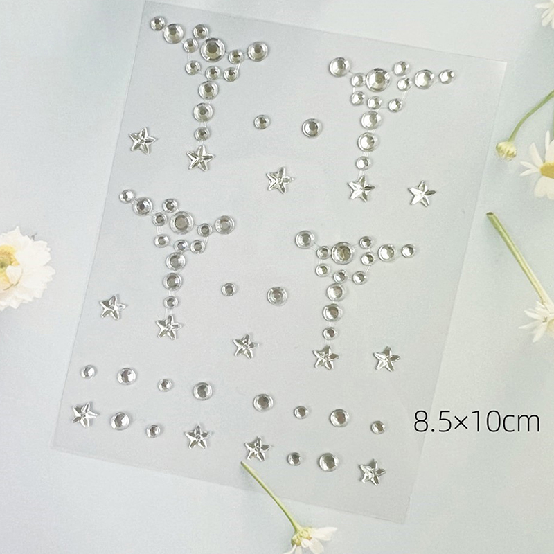 新しいDIY自己粘着ダイヤモンドフェイスアイボディステッカー - Nail Art のレビューと価格