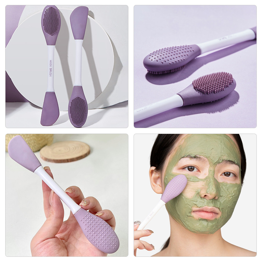シリコン製のデュアルヘッドフェイスマスクブラシ。泥マスクの塗 - Silicone Face Scrubber Electric のレビューと価格