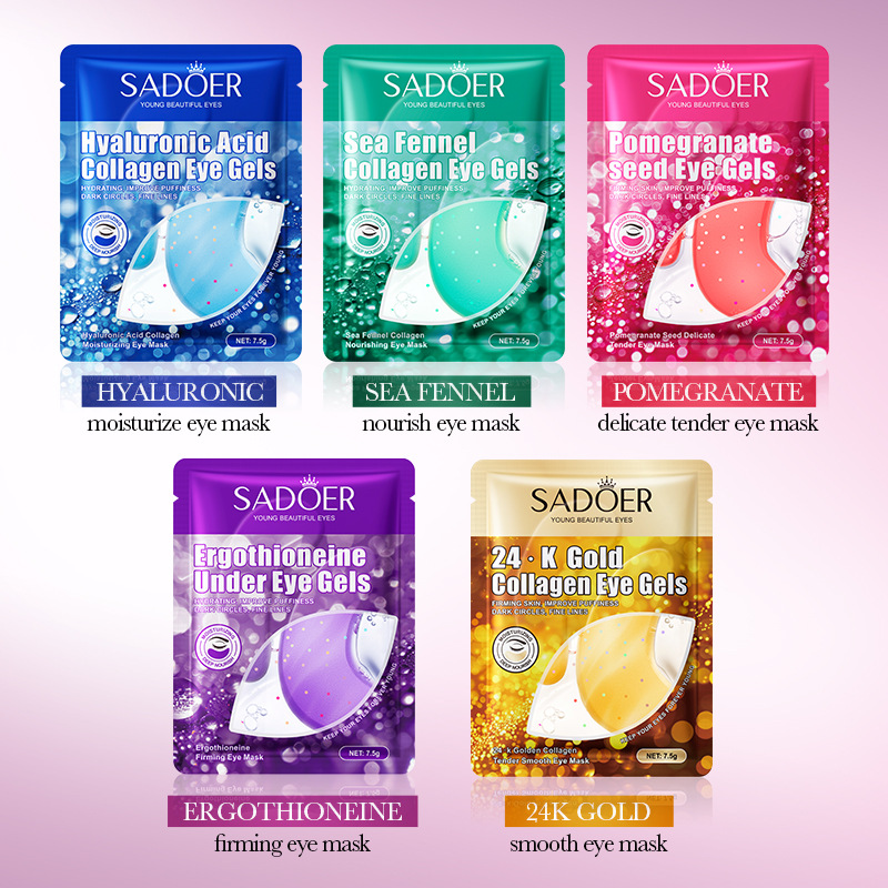 SADOER 24Kゴールドコラーゲンクリスタルアイマスク  - Collagen Under Eye Patches のレビューと価格