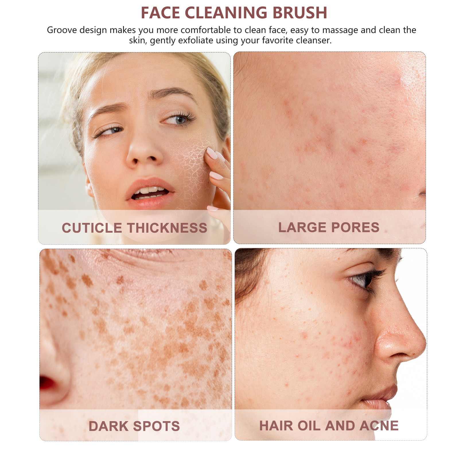 3個入り、女性用、柔らかいシリコン製の鼻用洗顔ブラシ、手で使 - Silicone Face Scrubber Electric のレビューと価格