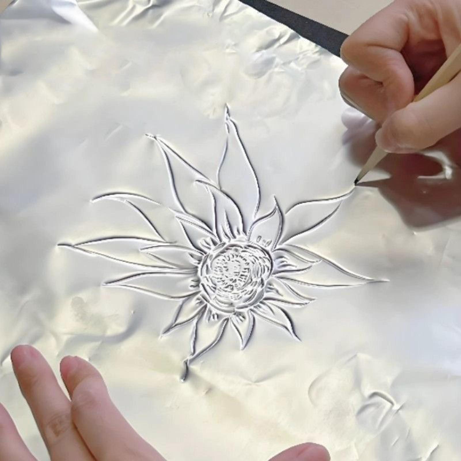 工芸用箔紙 100 枚光沢のあるアルミニウム金属箔紙アートプ - Nail Art のレビューと価格